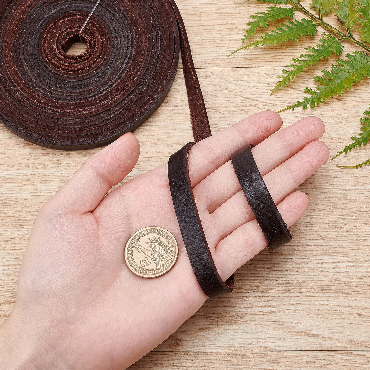 10mm Dark Brown Leather Strap 197 Inches Full Grain
