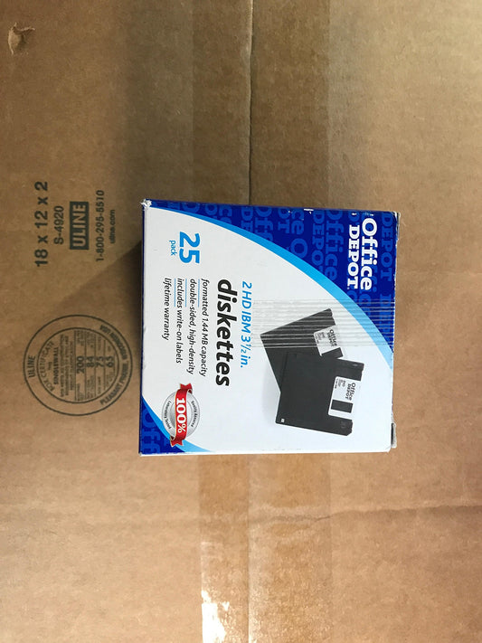 (R) 3 1/2" Bulk Diskettes, IBM(R) Format, DS/HD, Black, Box of 25
