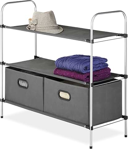 Portable Closet Shelves and Drawers for Organization