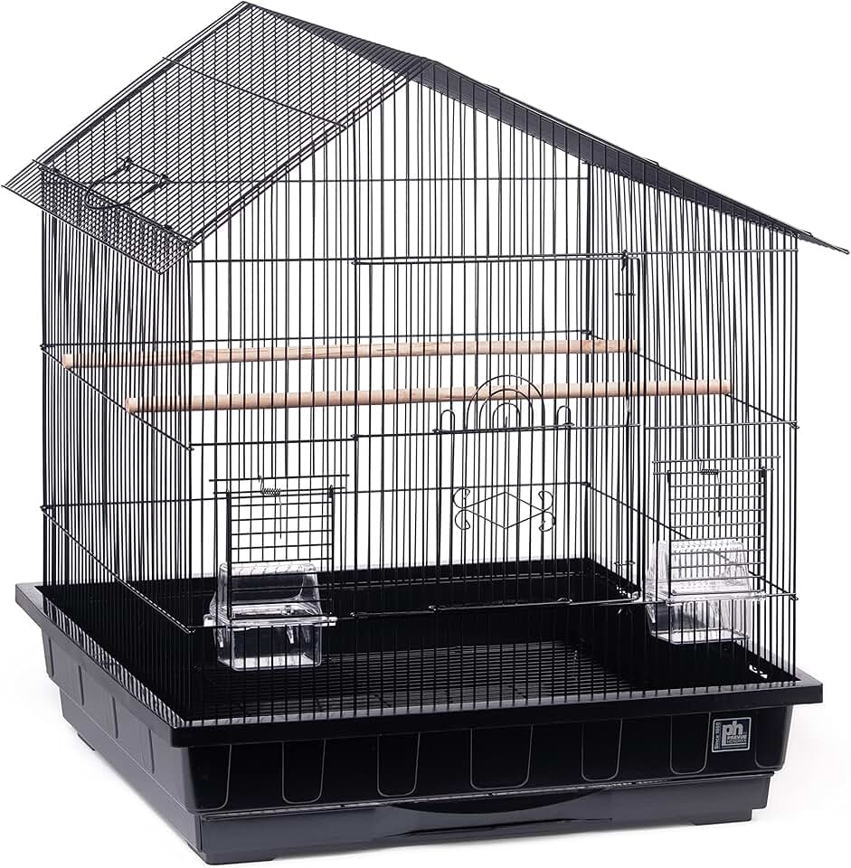 Metal Birdcage for Small and Medium Birds with Perches
