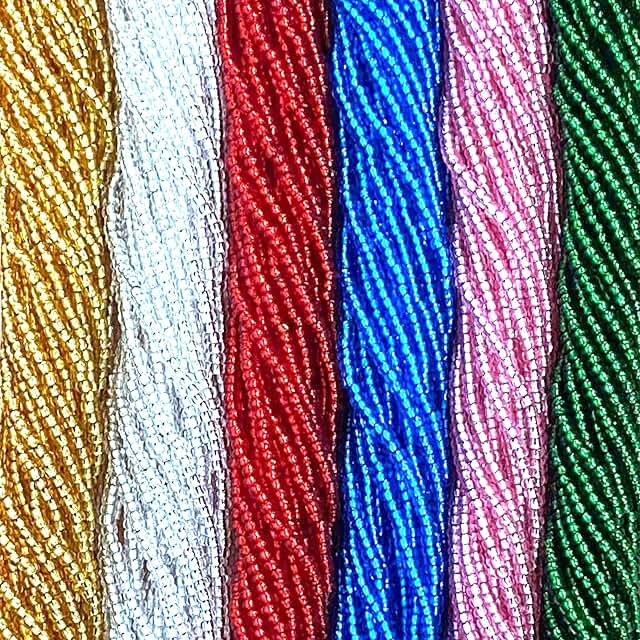 Czech 11/0 Glass Seed Beads, Silver Lined, 12 Strings