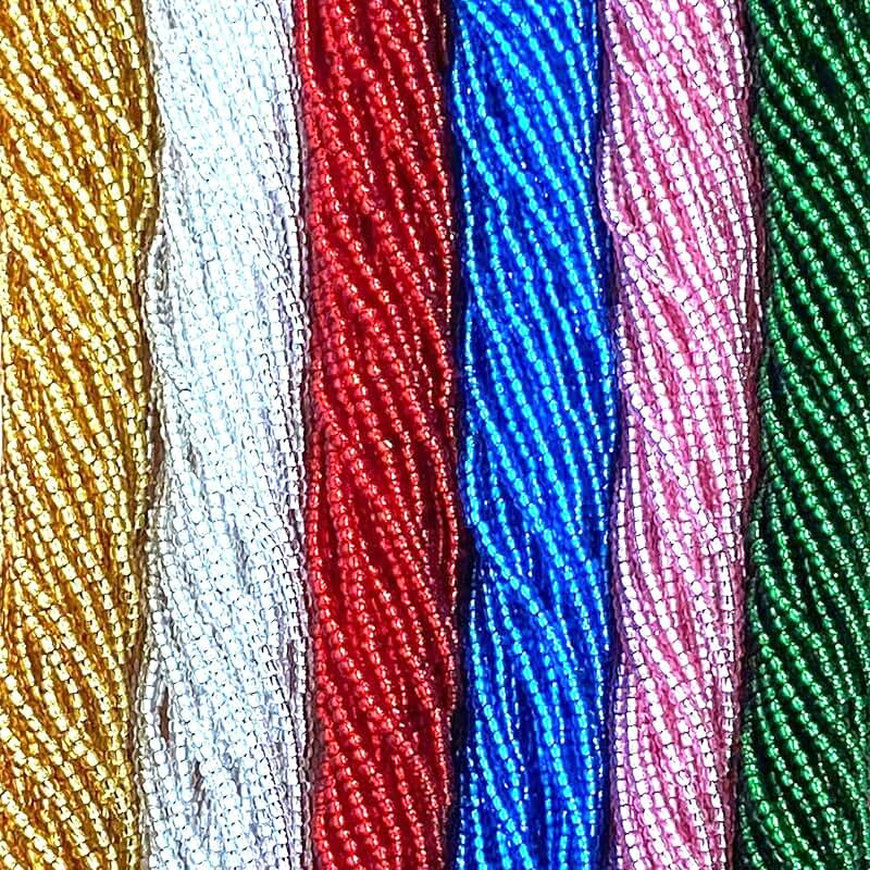 Czech 11/0 Glass Seed Beads, Silver Lined, 12 Strings