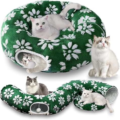 Cute Cat Tunnel with Balls and Circle Mat