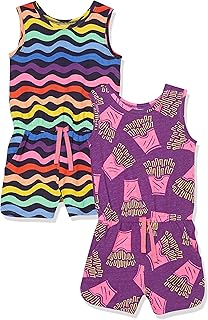 Girls' and Toddlers' Knit Sleeveless Rompers Pack of 2