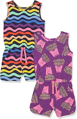 Girls' and Toddlers' Knit Sleeveless Rompers Pack of 2