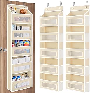 Two-Piece Over Door Storage Organizer with Five Shelves