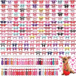 Talltalk 240 Pcs St. Patrick's Day Dog Bow Ties and Collars