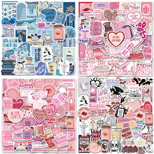 200 Bookish Stickers Pack for Kids and Adults