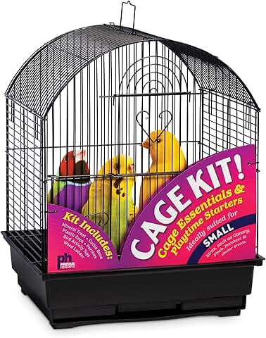 Round Roof Bird Cage Kit in Black