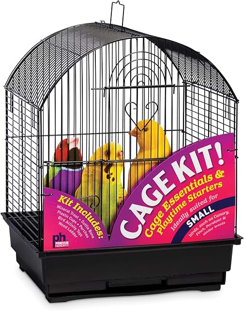 Round Roof Bird Cage Kit in Black