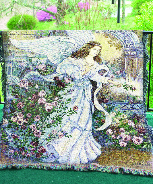 Manual Inspirational 50 x 60-Inch Tapestry Throw, Angel of Love