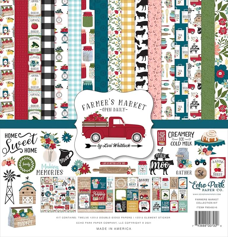 Farmer's Market Collection Kit Paper, 12x12 Inches