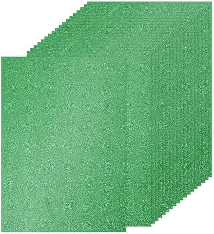 Green glitter cardstock paper, 60 sheets, A4 size