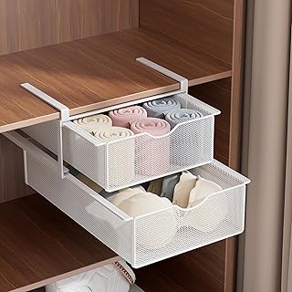 Double-layer Mesh Storage Basket for Closet and Bedroom