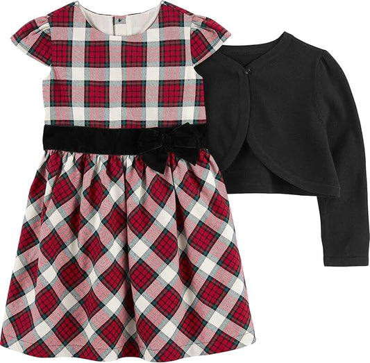 Baby Girl's Special Occasion Dress and Cardigan Set
