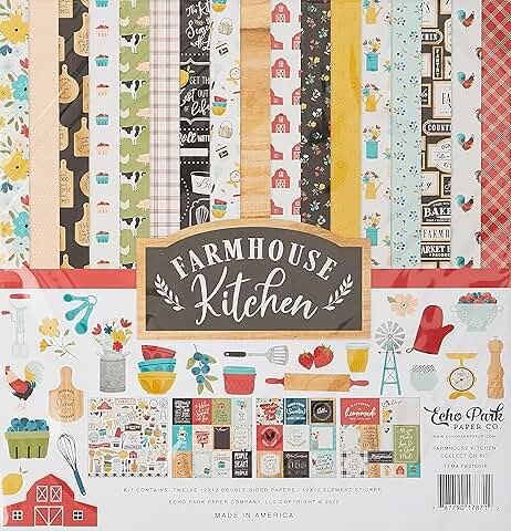 Farmhouse Kitchen Paper Collection, 12x12 inches