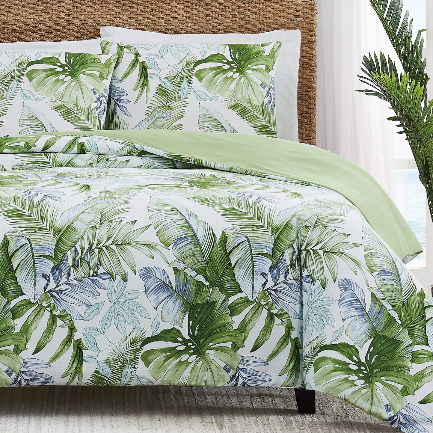 Tropical Palm, Full/Queen, Green