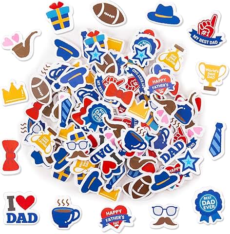 300 Father's Day Foam Stickers for Crafts and Gifts