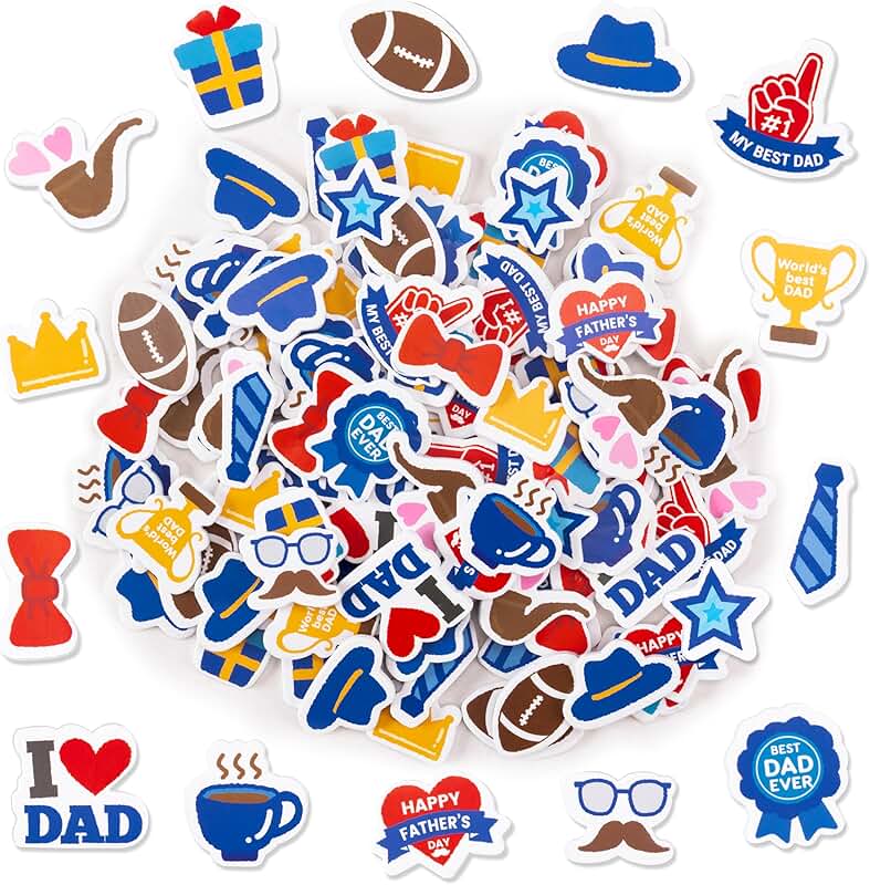 300 Father's Day Foam Stickers for Crafts and Gifts