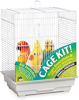 Square Roof Bird Cage Kit, White, 5/8"