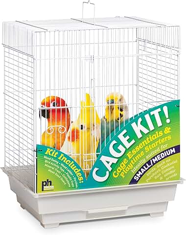 Square Roof Bird Cage Kit, White, 5/8"