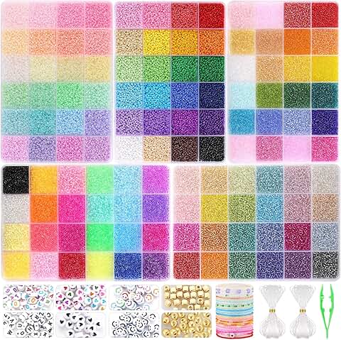 61000pcs 2mm Seed Beads for Jewelry Making and Crafts