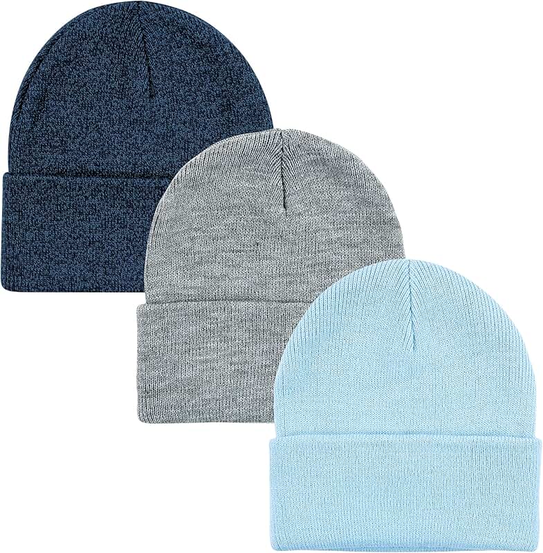 Baby knit beanie set with cuffs