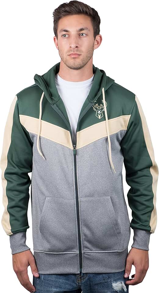 Men's NBA Contrast Back Full Zip Hoodie