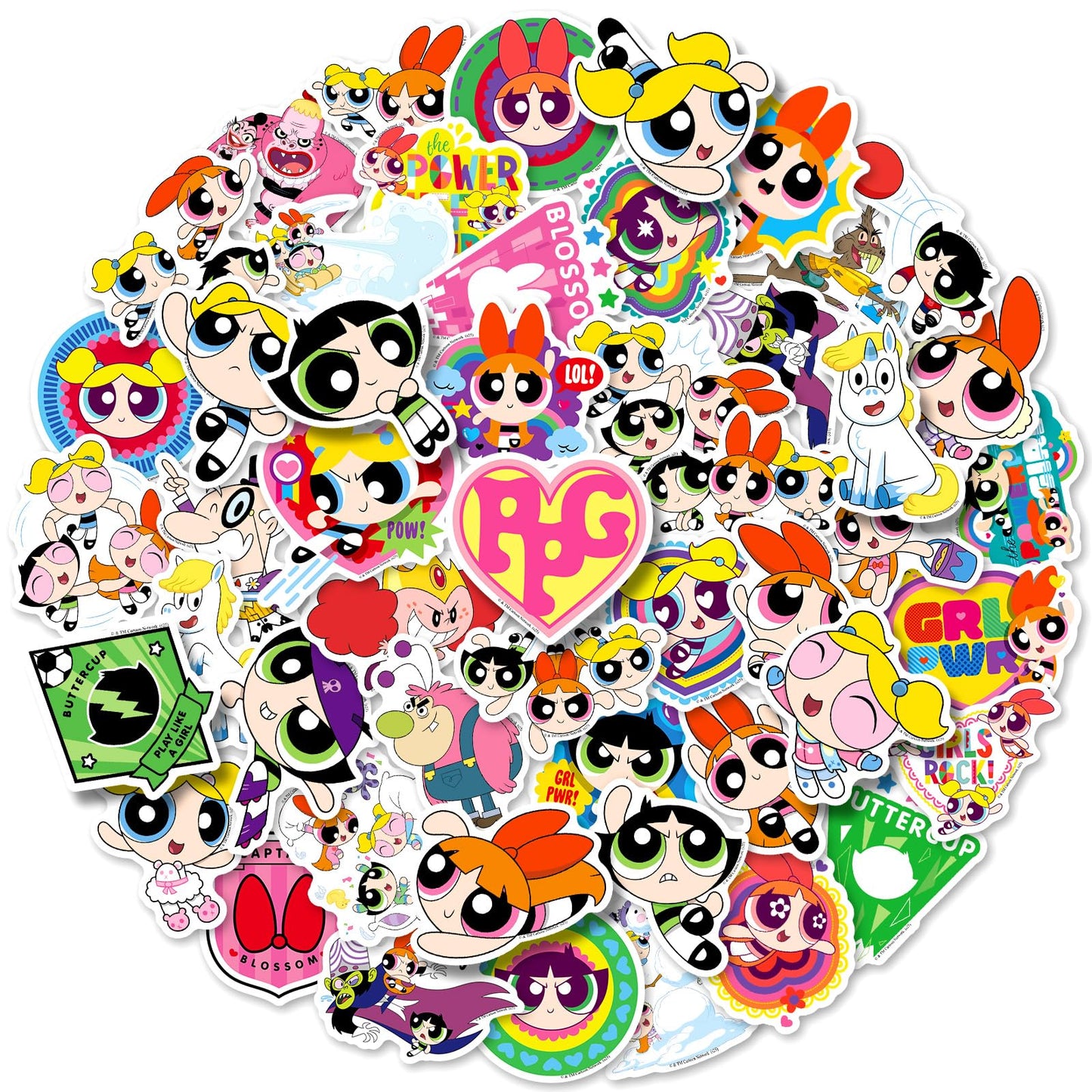 Cute Powerpuff Girls Vinyl Stickers for Kids
