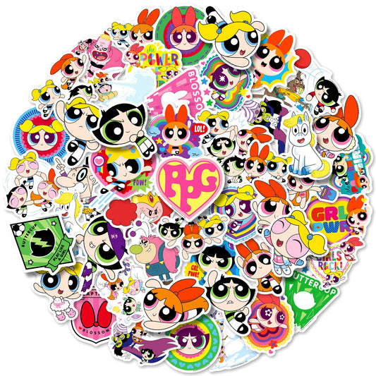 Cute Powerpuff Girls Vinyl Stickers for Kids