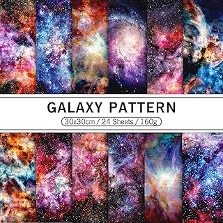 24-Pack Galaxy Pattern Paper Set for Crafts