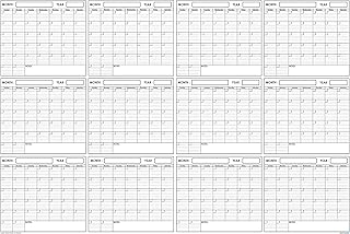 Large 36x48 Erasable Yearly Wall Calendar Poster