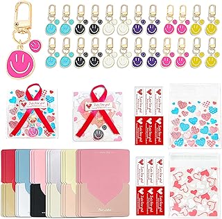 120 Smiley Face Keychains with Heart Greeting Cards
