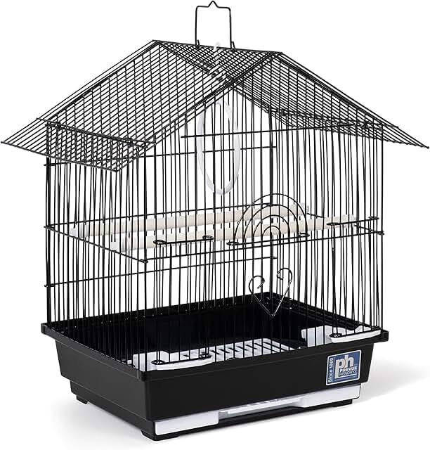 Parakeet Bird Cage with Handle for Home or Travel