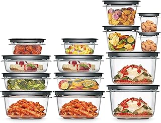 28-Piece Clear and Grey Food Storage Containers