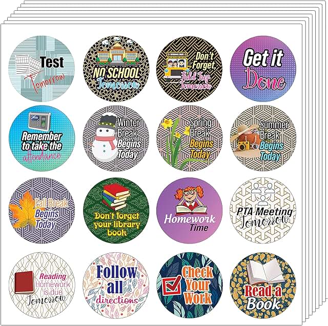 Creative Reminder Stickers for Kids and Teens