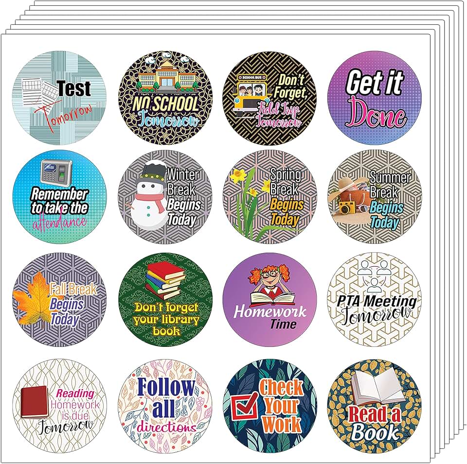 Creative Reminder Stickers for Kids and Teens