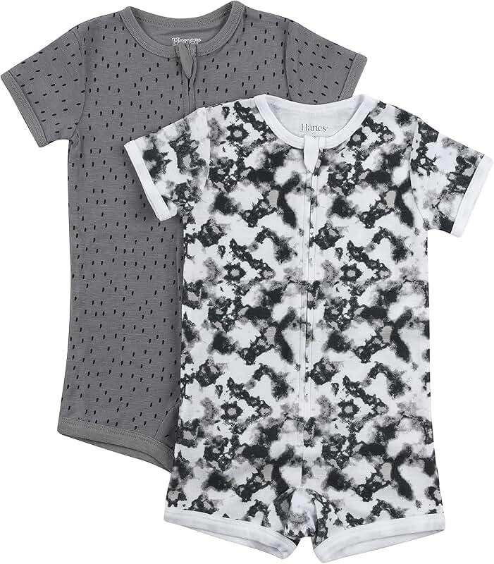 Baby Rompers, Short Sleeve 2-Pack for Boys & Girls