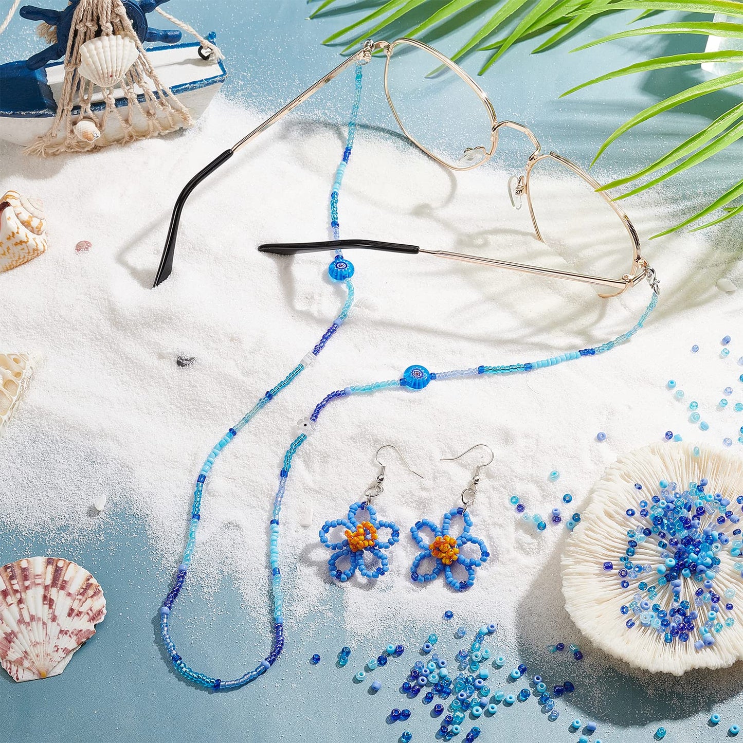 Blue Seed Beads for Jewelry Making and Crafts