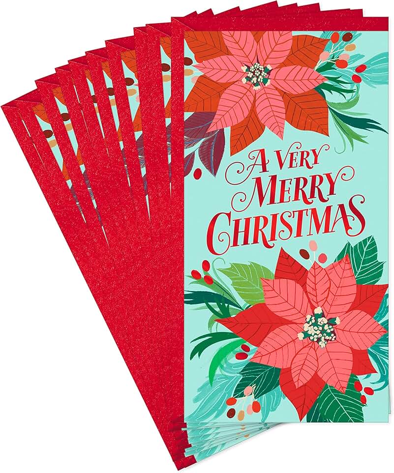 Set of 10 Christmas Money and Gift Card Holders