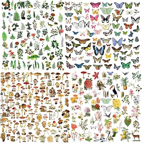 Vintage Junk Journal Items with Translucent Paper Stickers