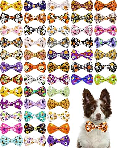 50 Halloween Bow Ties for Large and Medium Dogs