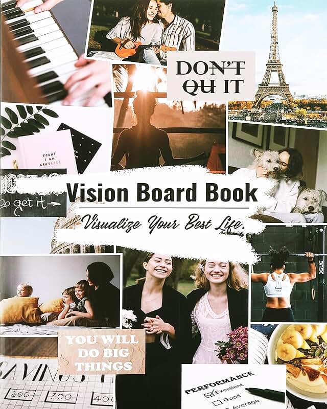 Vision Board Book with 1200+ Inspirational Images and Quotes