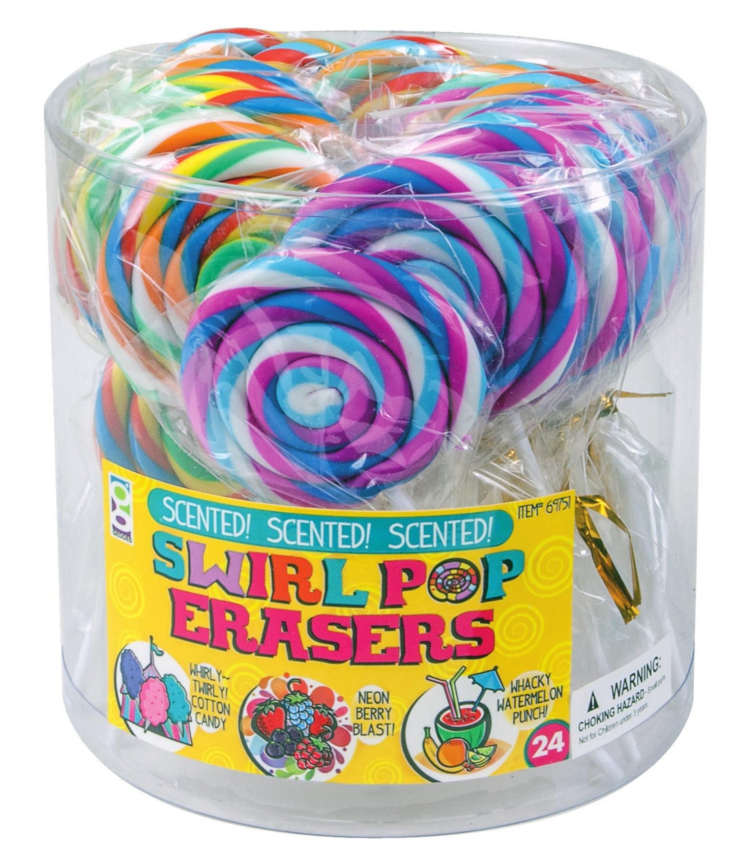 Swirl Pop Food Erasers Pack of 24
