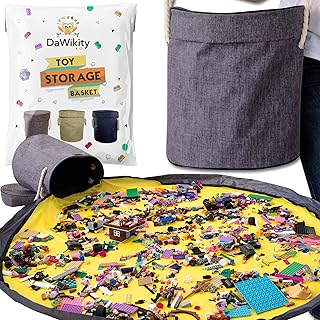 Collapsible Toy Storage Basket and Play Mat