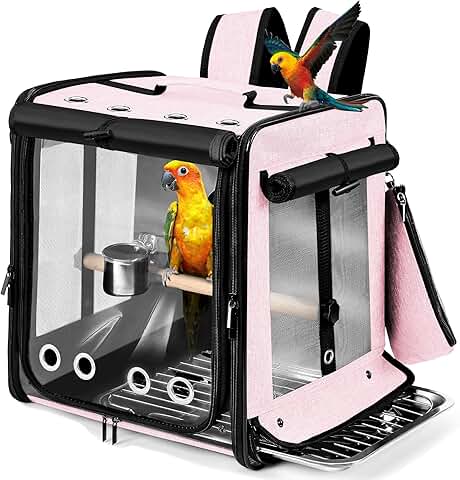 Bird Carrier with Seat Belt for Car Travel