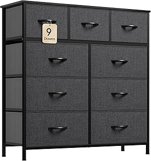 9-Drawer Fabric Storage Dresser for Bedroom and Living Room