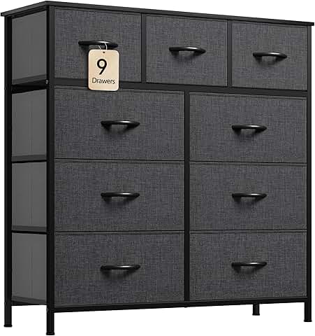 9-Drawer Fabric Storage Dresser for Bedroom and Living Room