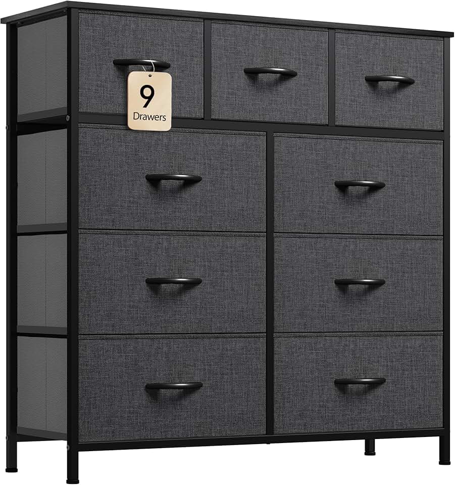 9-Drawer Fabric Storage Dresser for Bedroom and Living Room