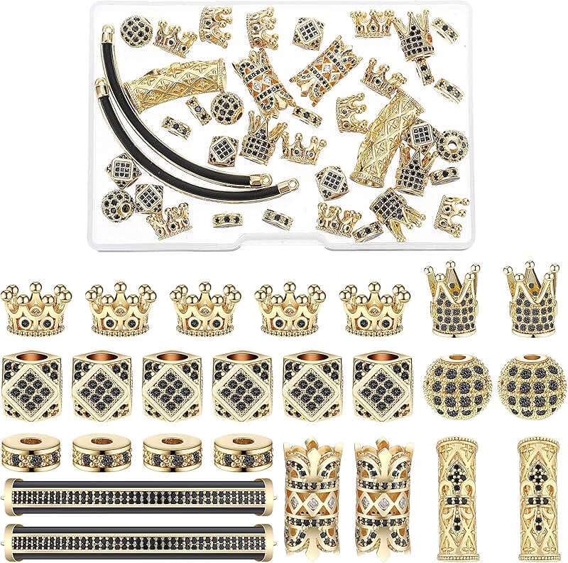 40pcs Round Zircon Beads for Jewelry Making